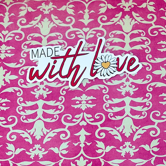 Made with Love Cute Lovey Sweetheart Love You Valentines Sweet Sticker - Picture 1 of 4